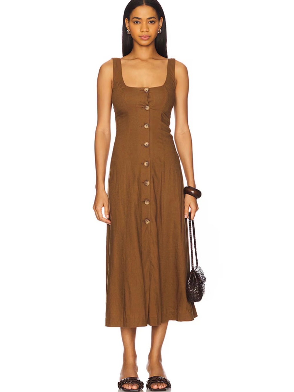 NEW Tularosa Carley Midi Dress in Espresso